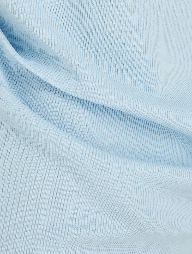 Top uni sans manches à col bénitier - Bleu ciel