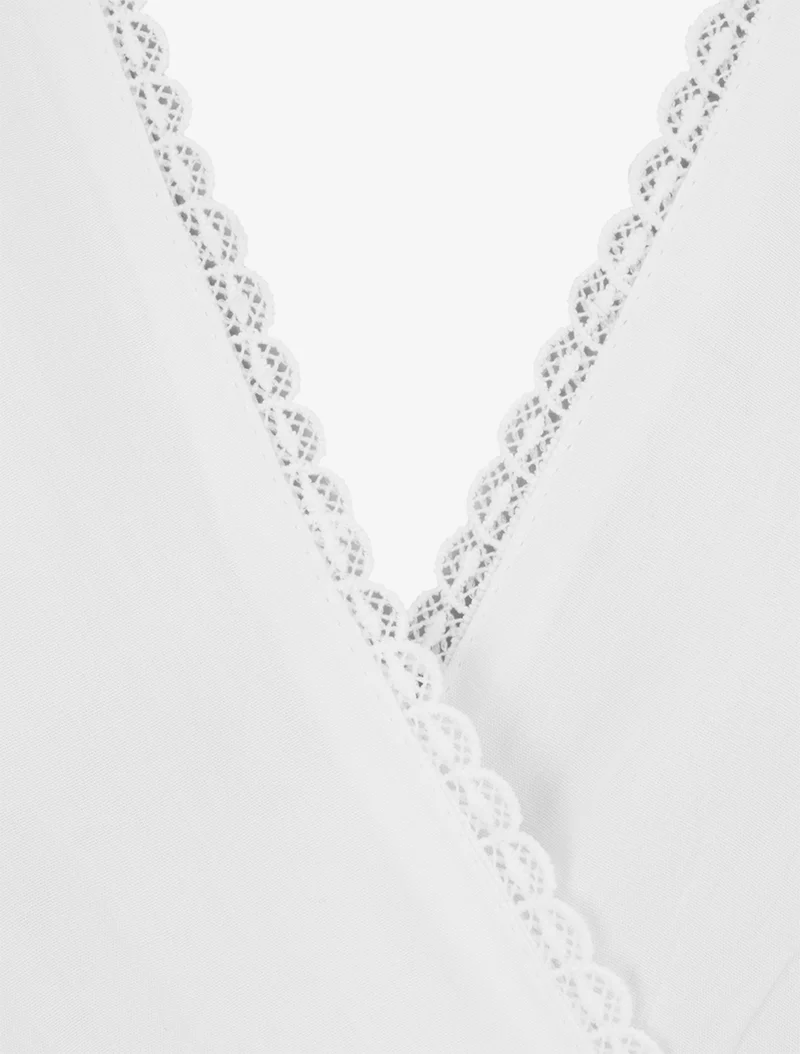 Robe sans manches à broderies - Blanc
