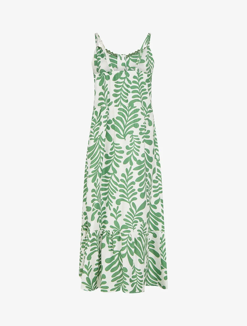 Robe évasée imprimé fantaisie - Vert