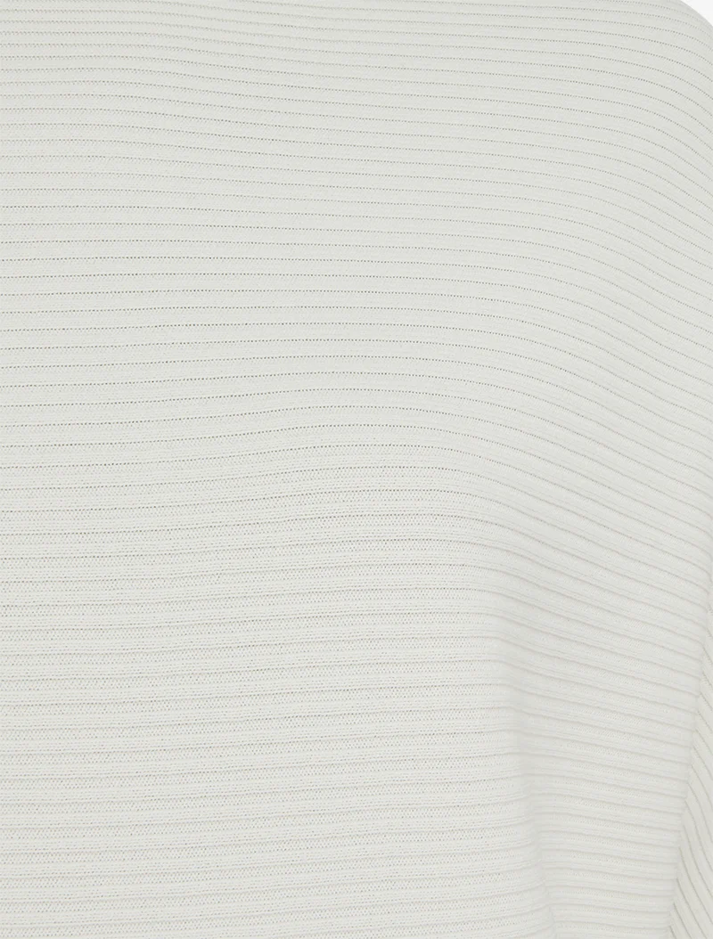 Top uni texturé à manches courtes - Écru