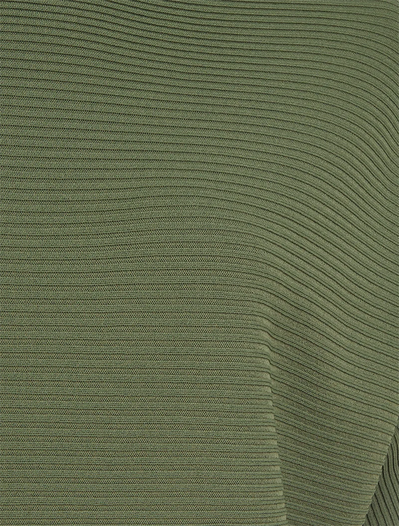 Top uni texturé à manches courtes - Kaki