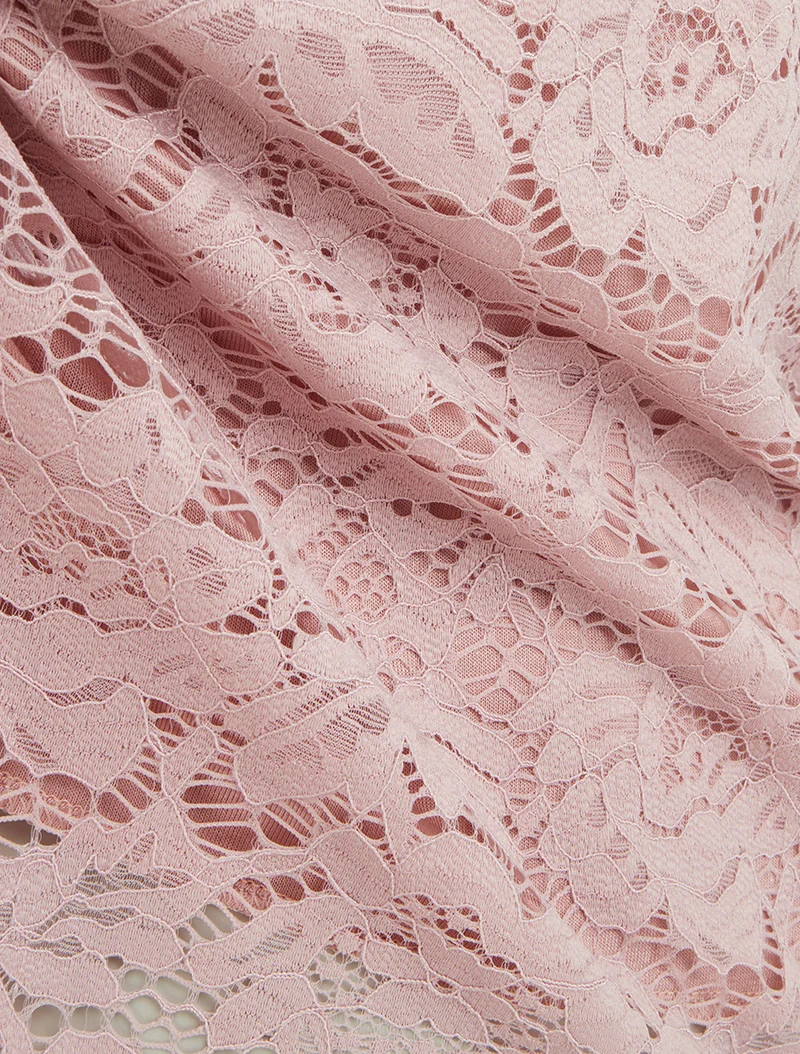 Top sans manches en dentelle à col U - Vieux rose