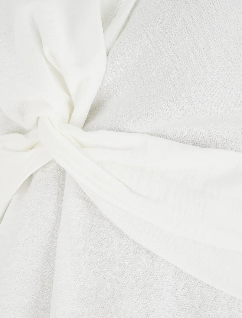 Top sans manches effet torsadé - Blanc