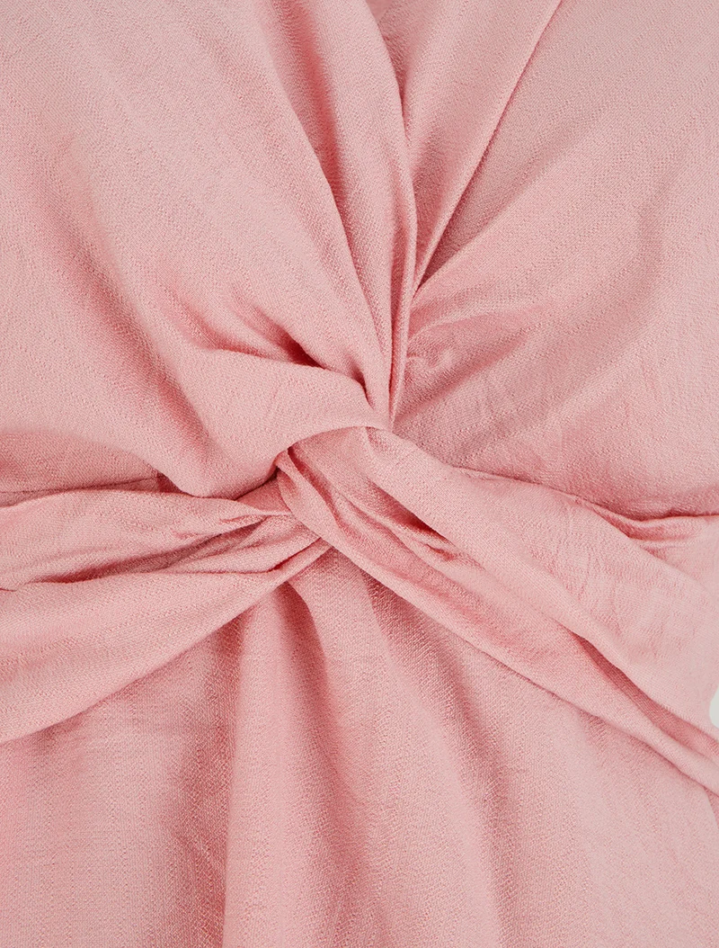 Top sans manches effet torsadé - Rose