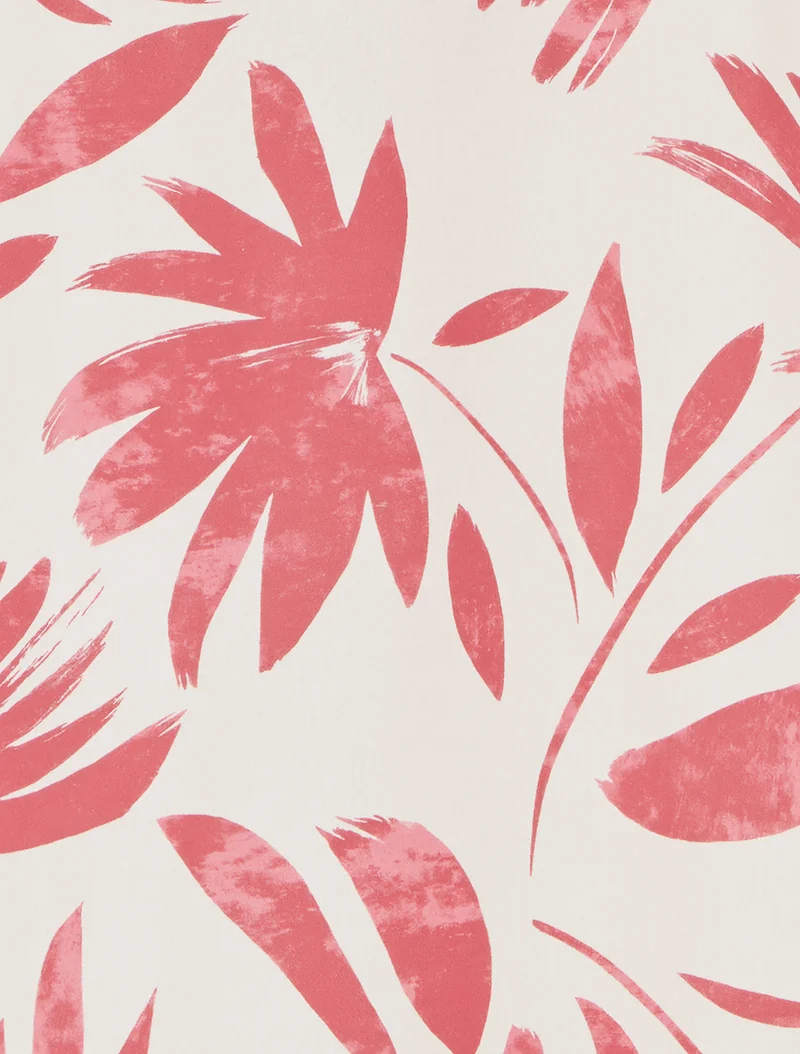 Jupe longue imprimé floral à taille fantaisie - Rose foncé