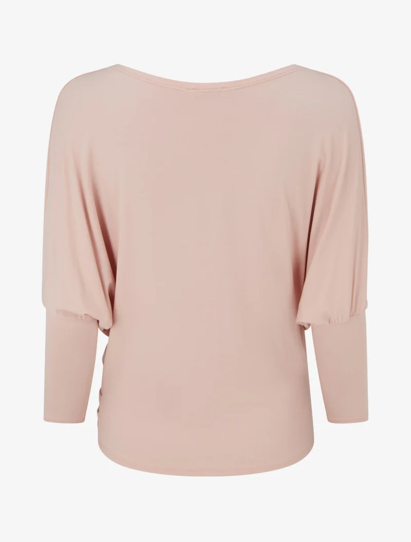 Top fluide à manches 3/4 chauve-souris - Rose