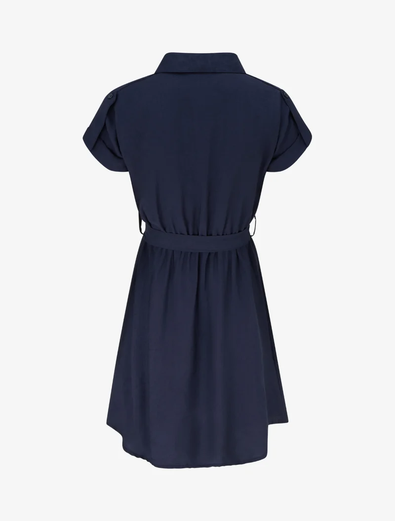Robe chemise à manches courtes - Marine