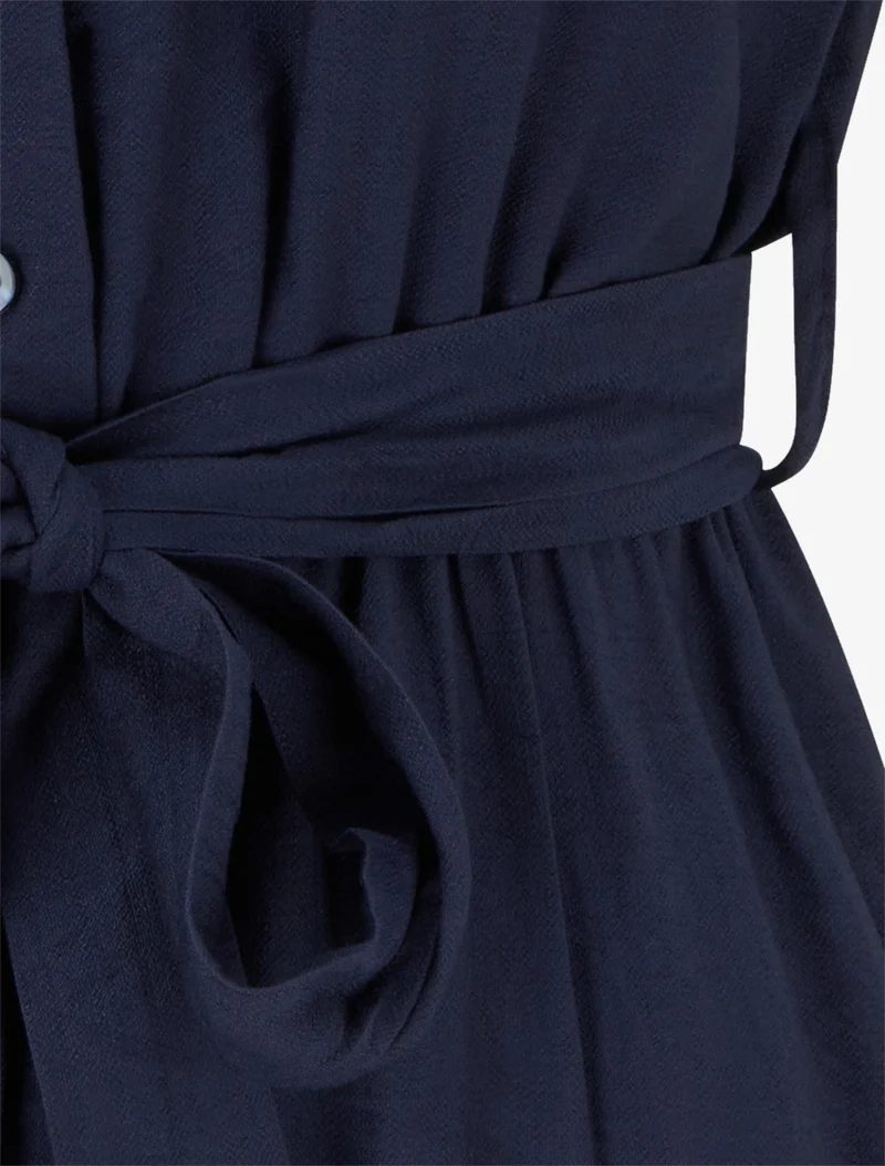 Robe chemise à manches courtes - Marine