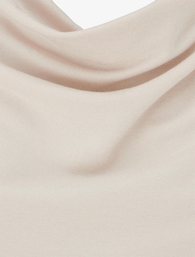 Top fluide à manches 3/4 chauve-souris - Beige