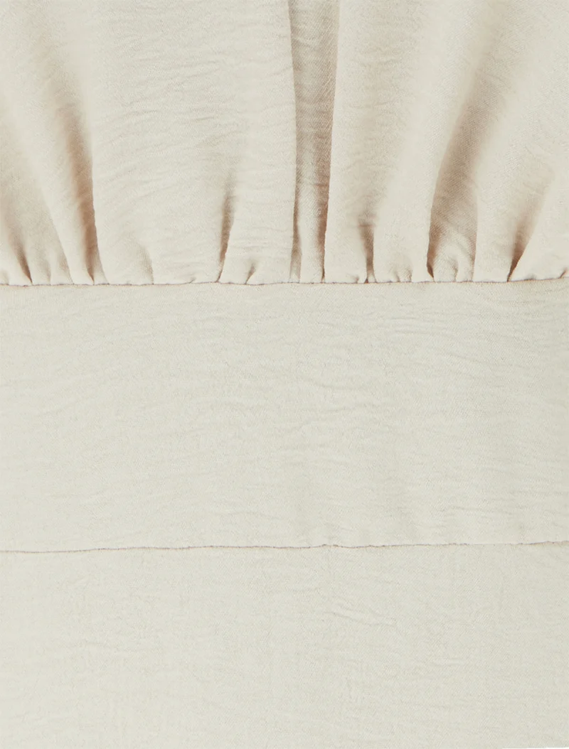 Robe évasée à bretelles bijoux - Beige