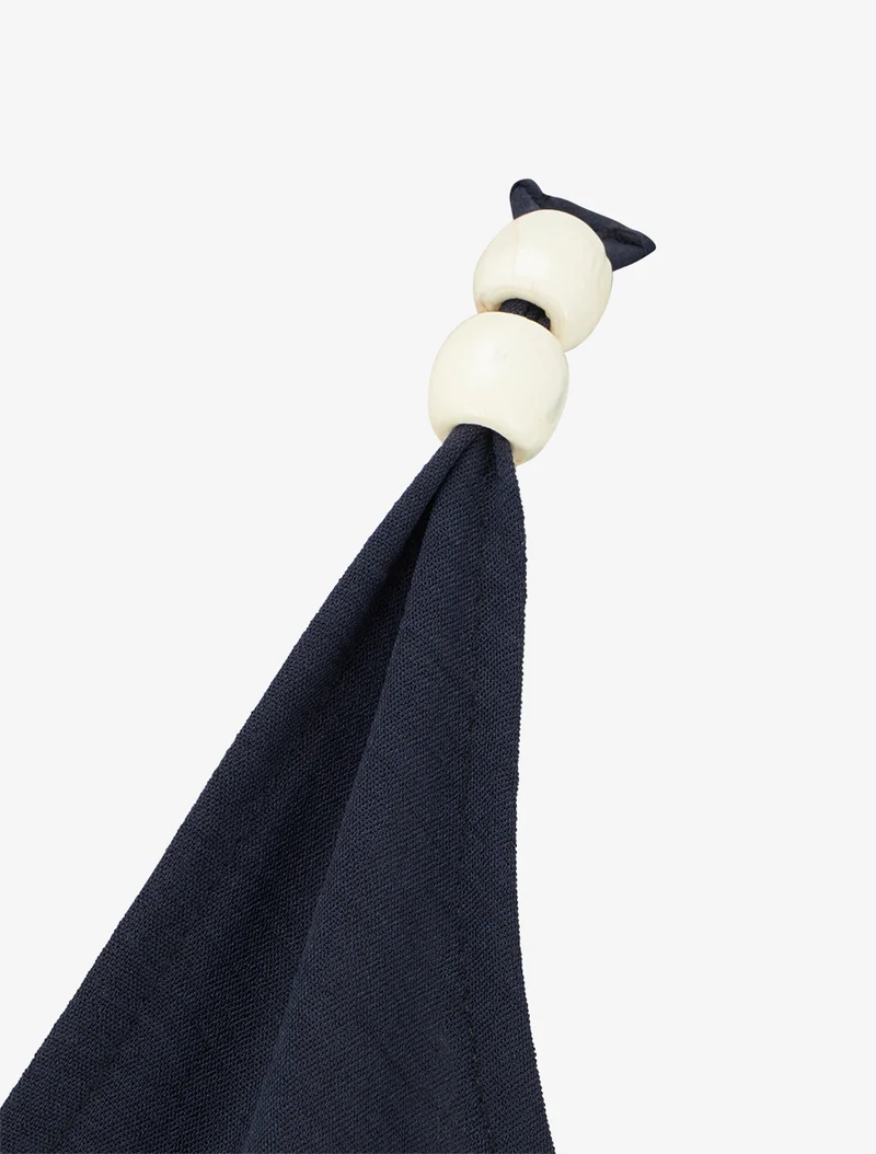 Robe longue évasée à bretelles perlées - Marine