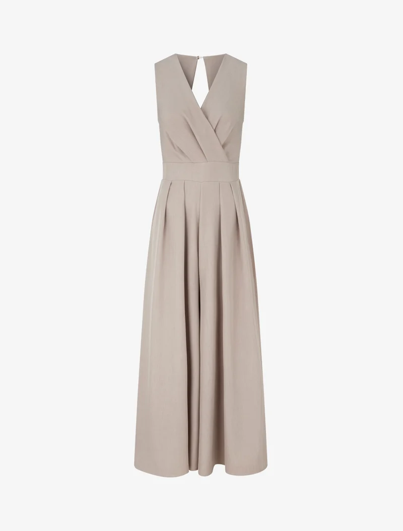 Combinaison ample à dos ouvert - Taupe clair