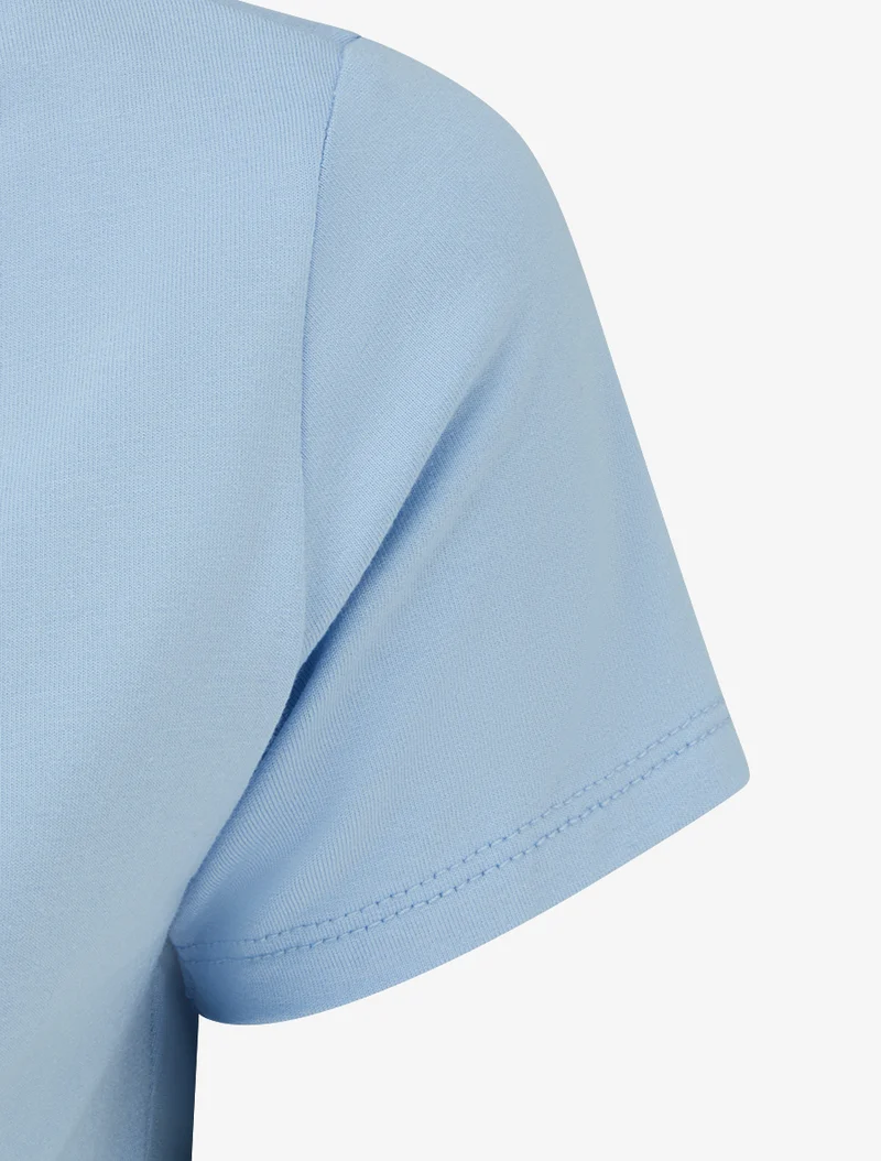 Top asymétrique à manches courtes - Bleu ciel