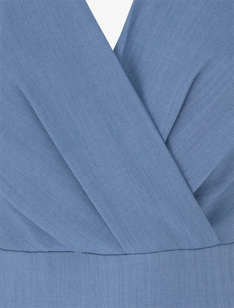 Combinaison ample à dos ouvert - Bleu