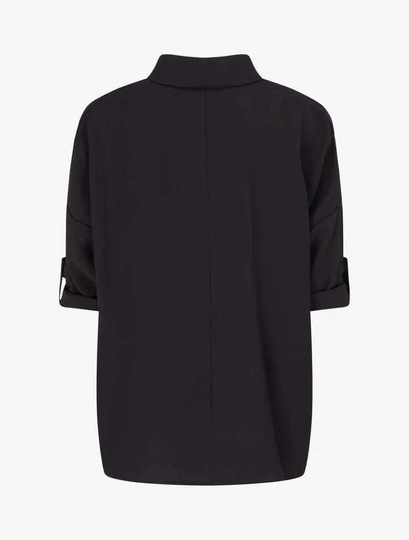 Blouse ample à broches métalliques - Noir