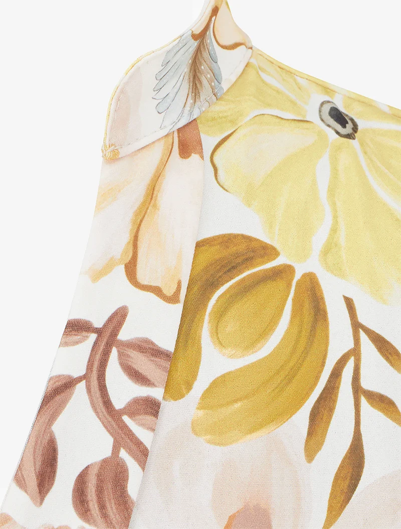 Top sans manches imprimé fleuri - Jaune