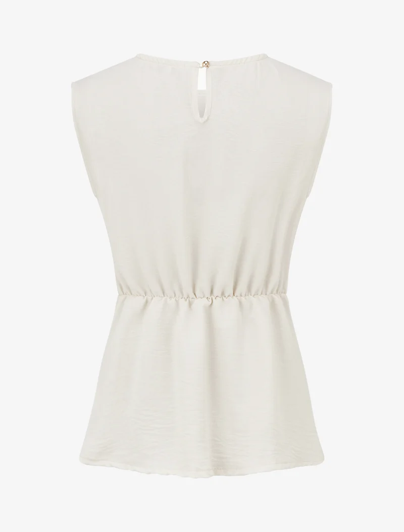 Top cintré à boucle décorative - Beige