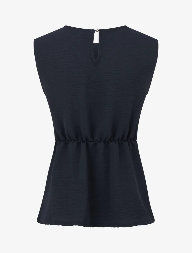 Top cintré à boucle décorative - Bleu nuit