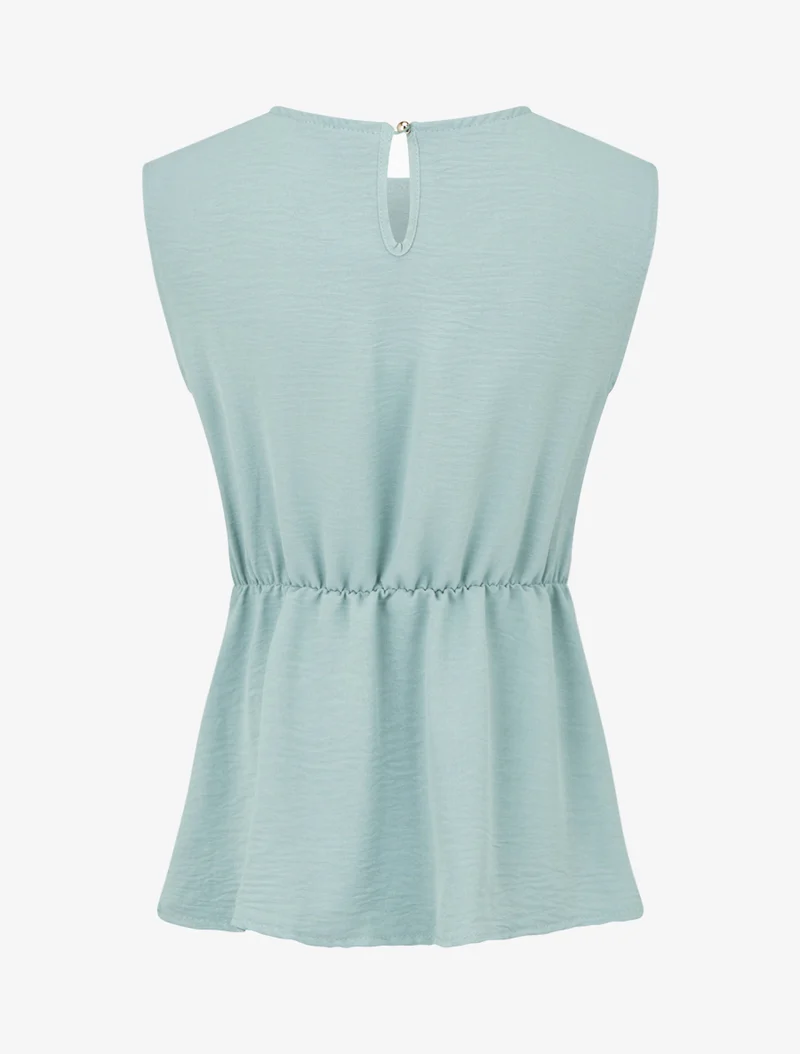 Top cintré à boucle décorative - Bleu clair