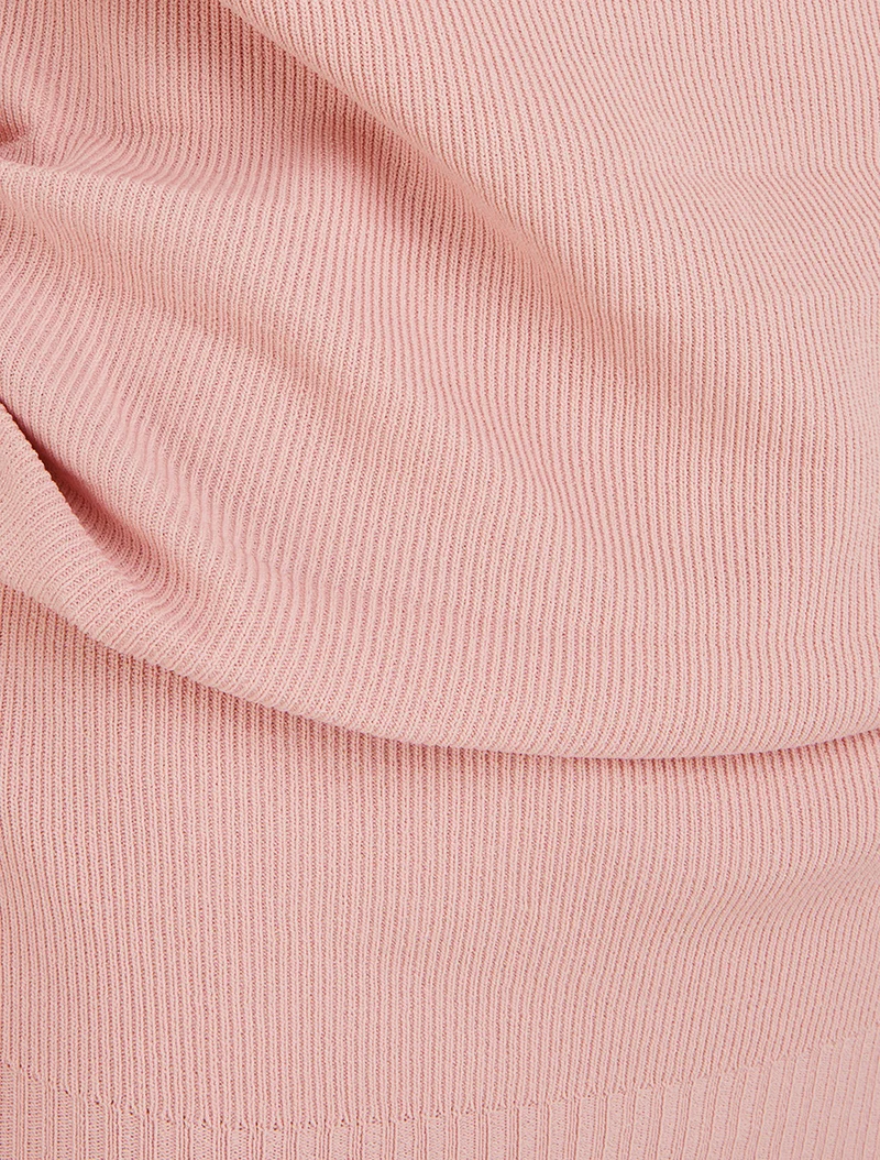 Top uni sans manches à col bénitier - Rose